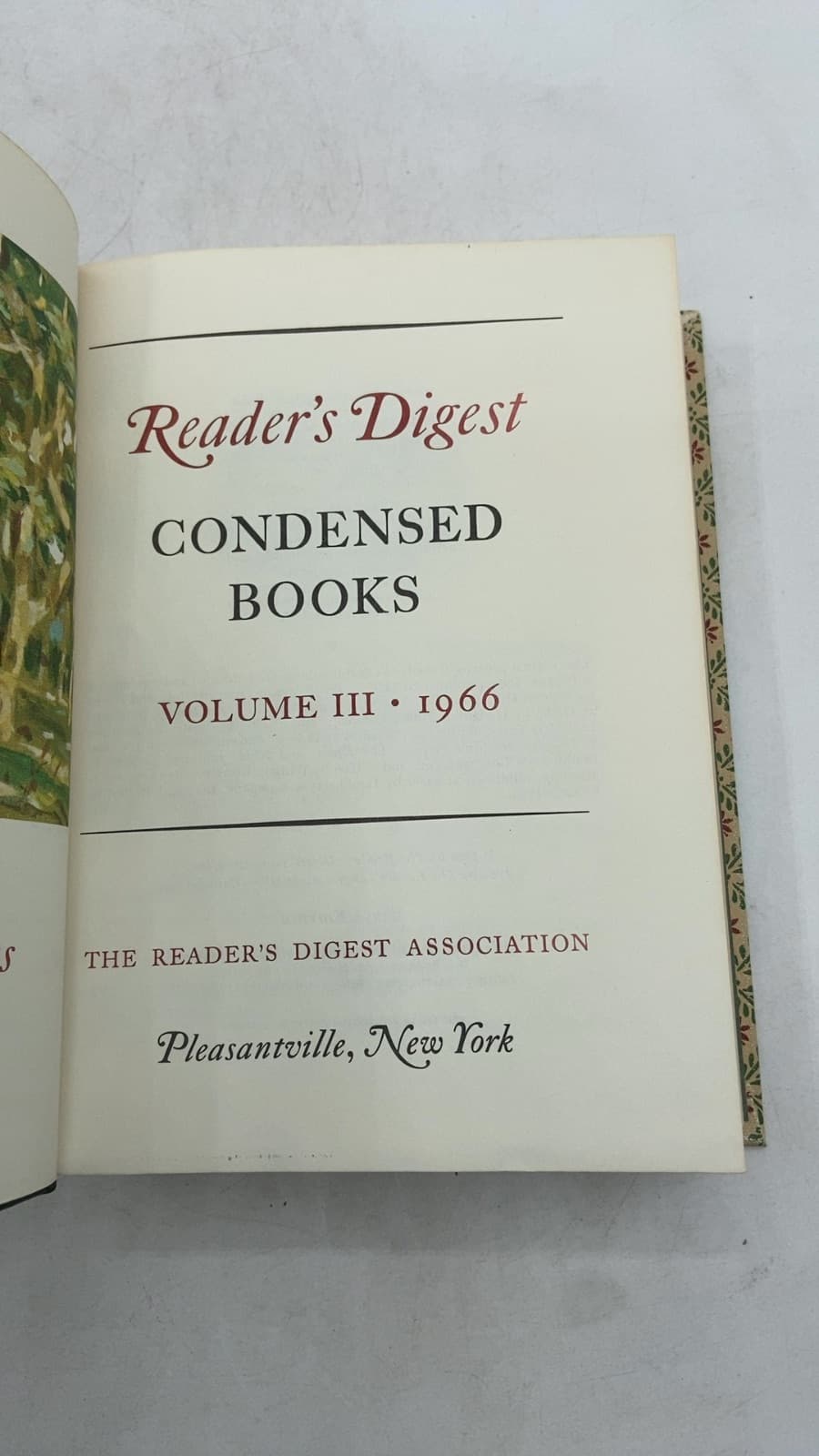 Reader's Digest Condensed Books Volume III 1966 by Weldon Hill; Lord Moran; Geraldine Napier; William Brinkley; Victoria Holt - title page