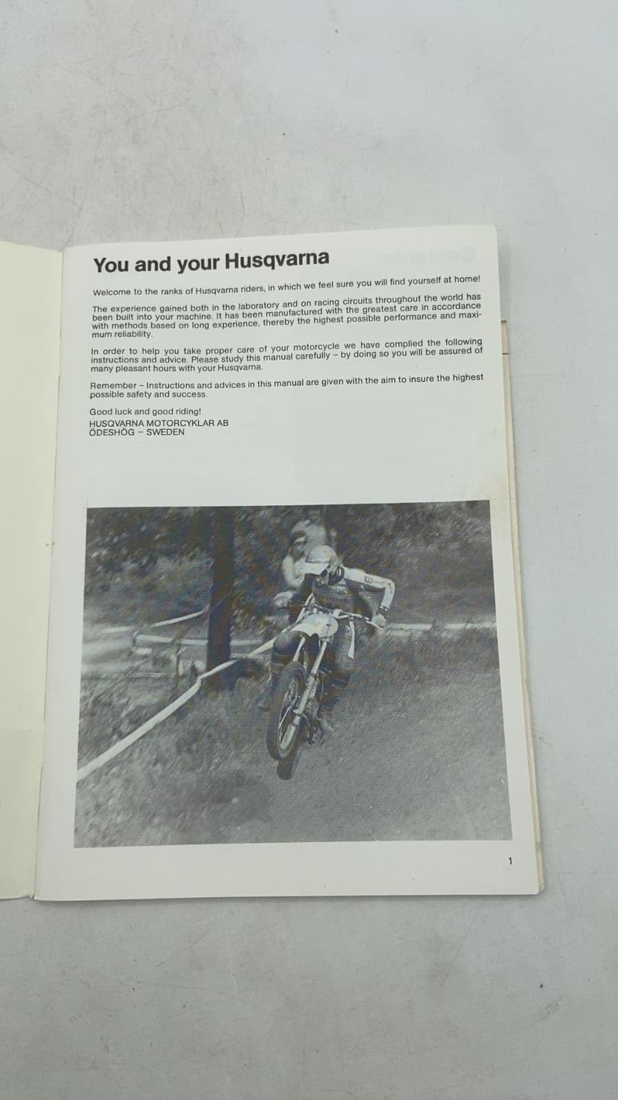 Husqvarna Motorcycles Owner's Manual 125 xc - title page