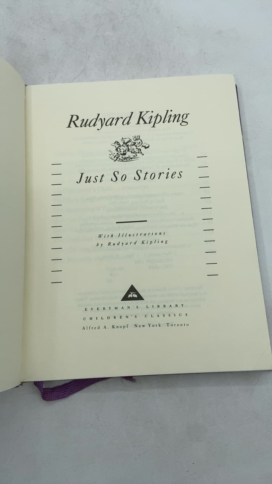 Just So Stories by Rudyard Kipling - title page