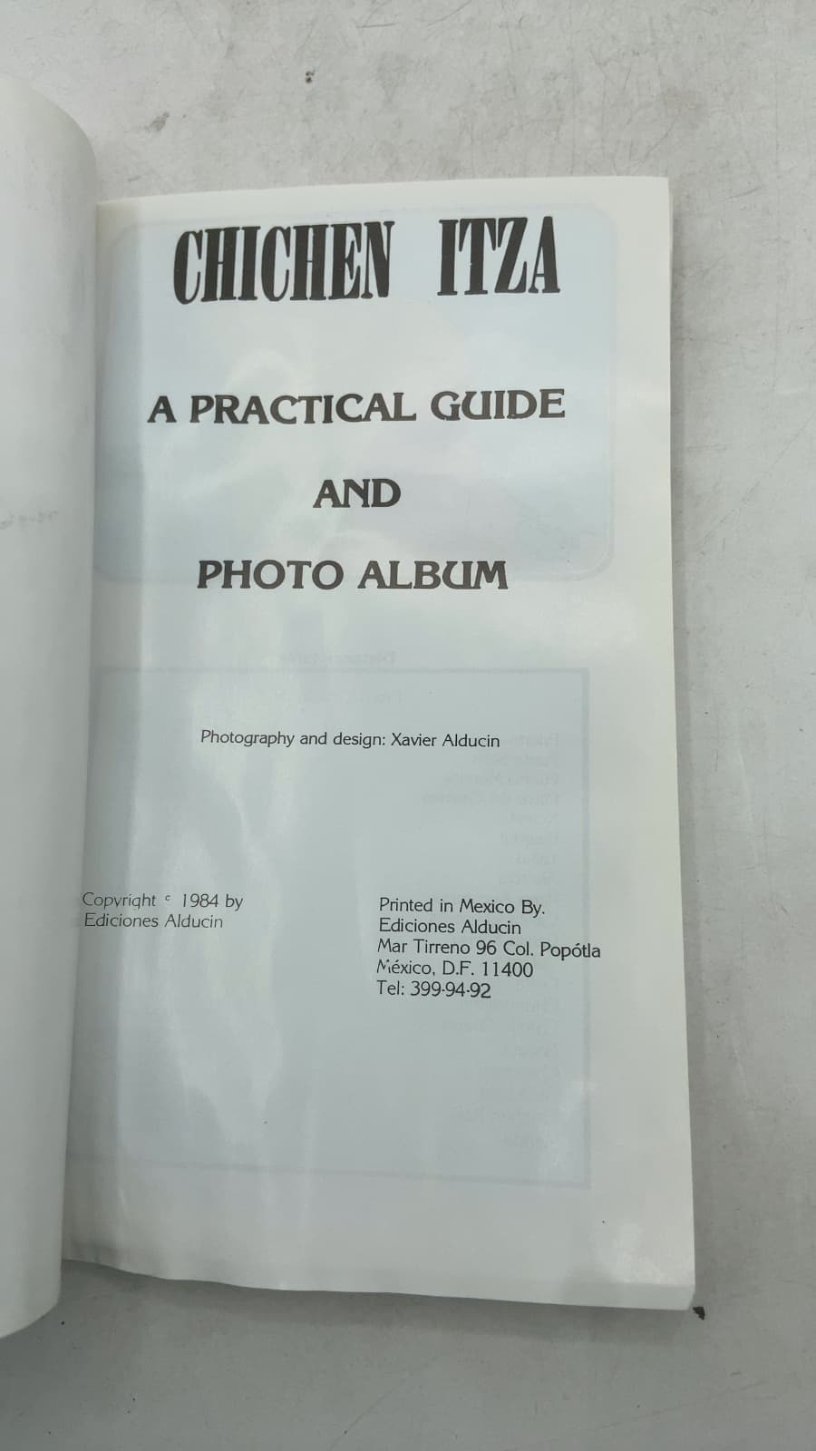 Chichen Itza A Practical Guide AND Photo Album by Xavier Alducin - title page