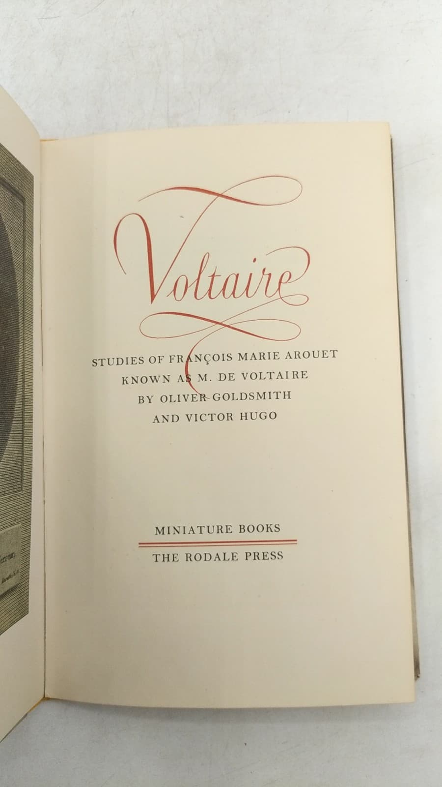 Voltaire: Studies of François Marie Arouet Known as M. de Voltaire by Oliver Goldsmith and Victor Hugo - title page
