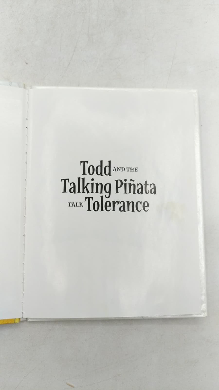 Todd and the Talking Piñata Talk Tolerance by Professor RH Fuller - title page