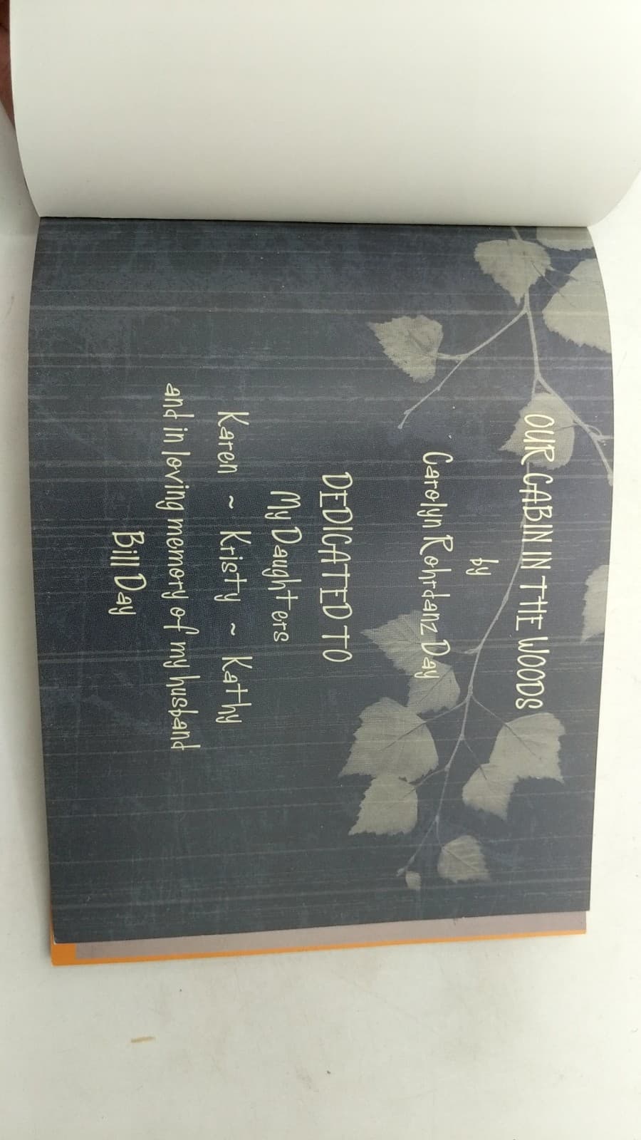 OUR CABIN in the Woods by Carolyn Rentdanz Day - title page