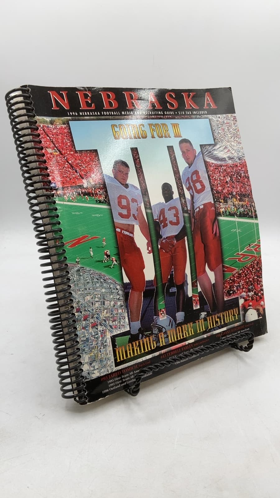 1996 University of Nebraska Football - front cover