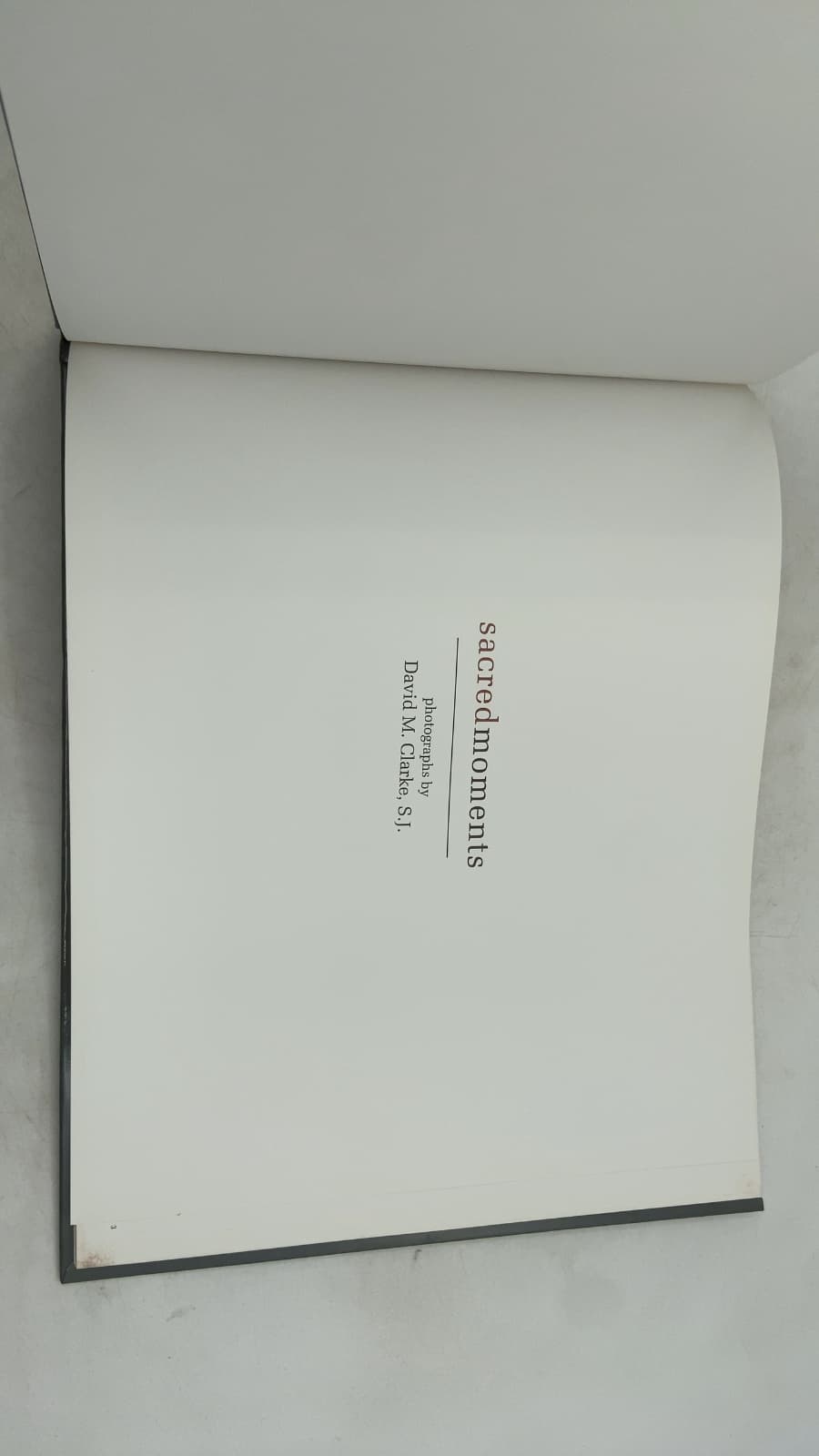 sacred moments by David M. Clarke, S.J. - title page