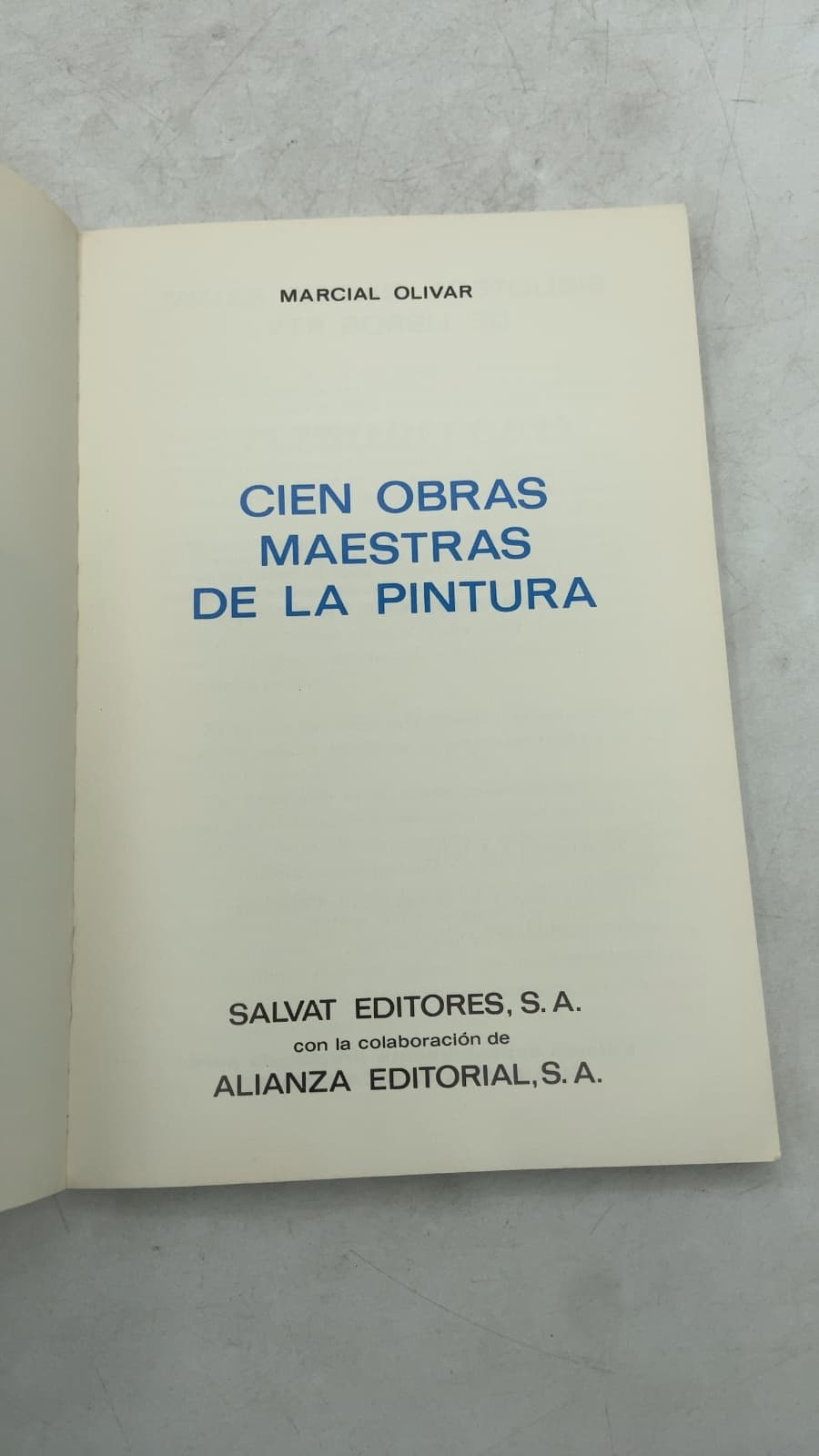 Cien Obras Maestras DE LA Pintura by Marcial Olivar - title page