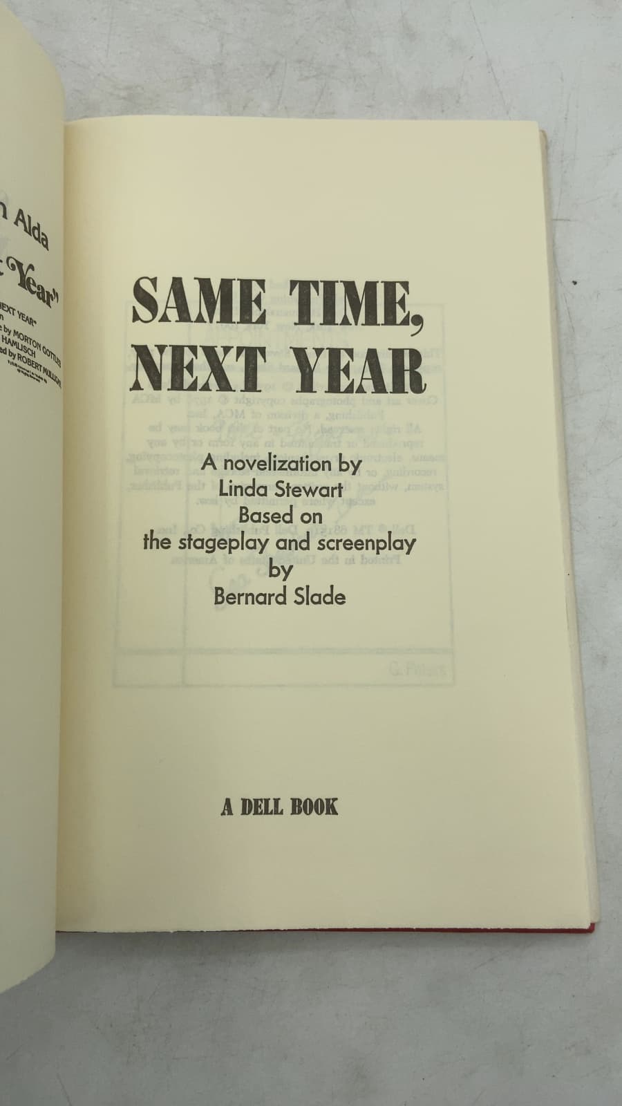Same Time, Next Year by Linda Stewart - title page