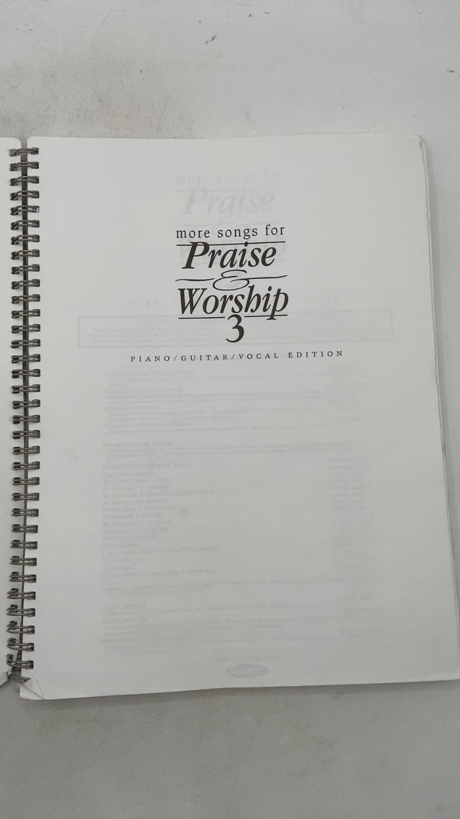 More Songs for Praise & Worship 3 (Piano/Guitar/Vocal Edition) - title page
