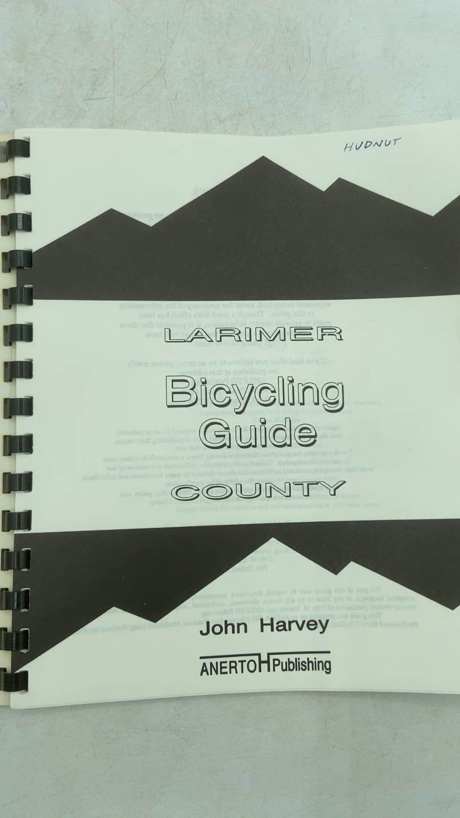 Larimer Bicycling Guide County by John M. Harvey - title page