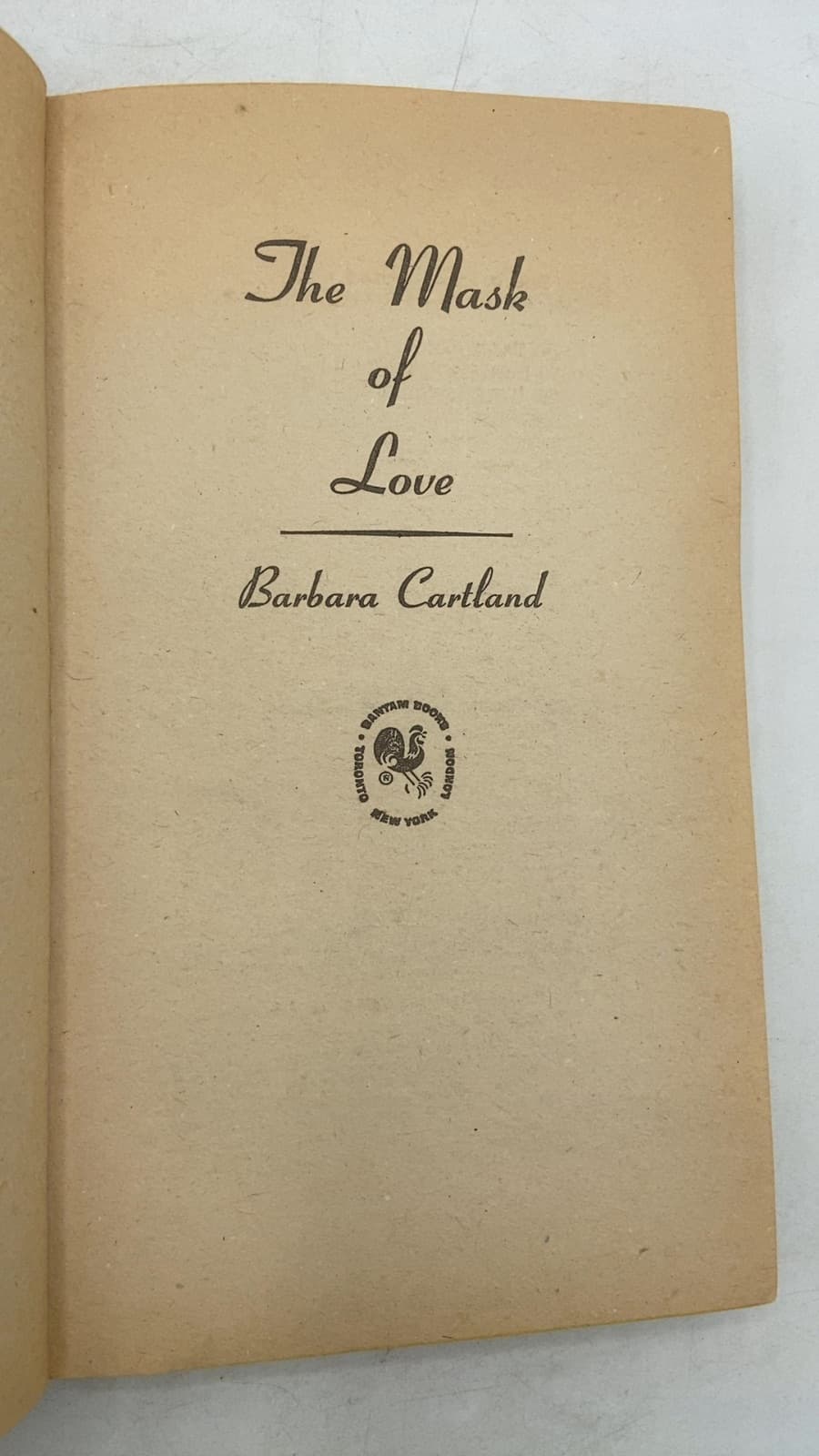 The Mask of Love by Barbara Cartland - title page