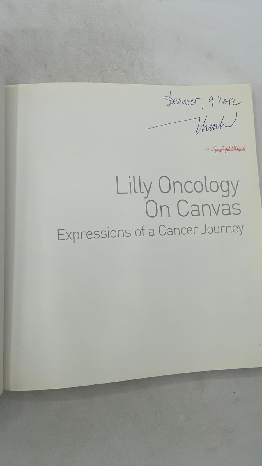 Lilly Oncology On Canvas: Expressions of a Cancer Journey - title page