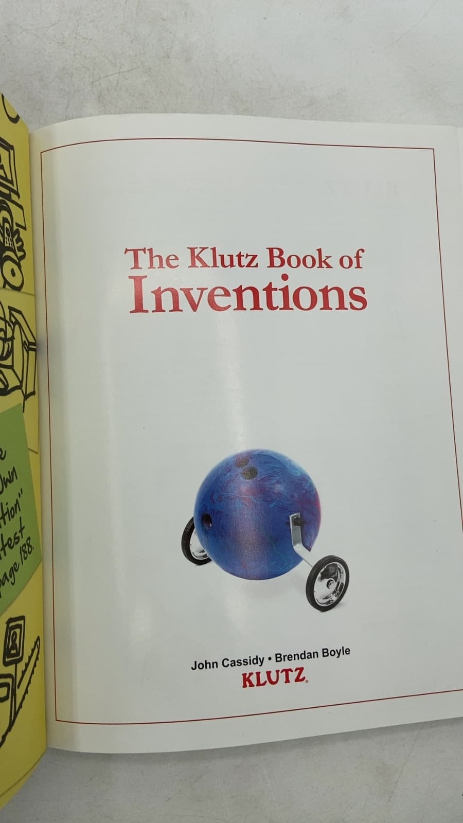 The Klutz Book of Inventions by John Cassidy and Brendan Boyle - title page