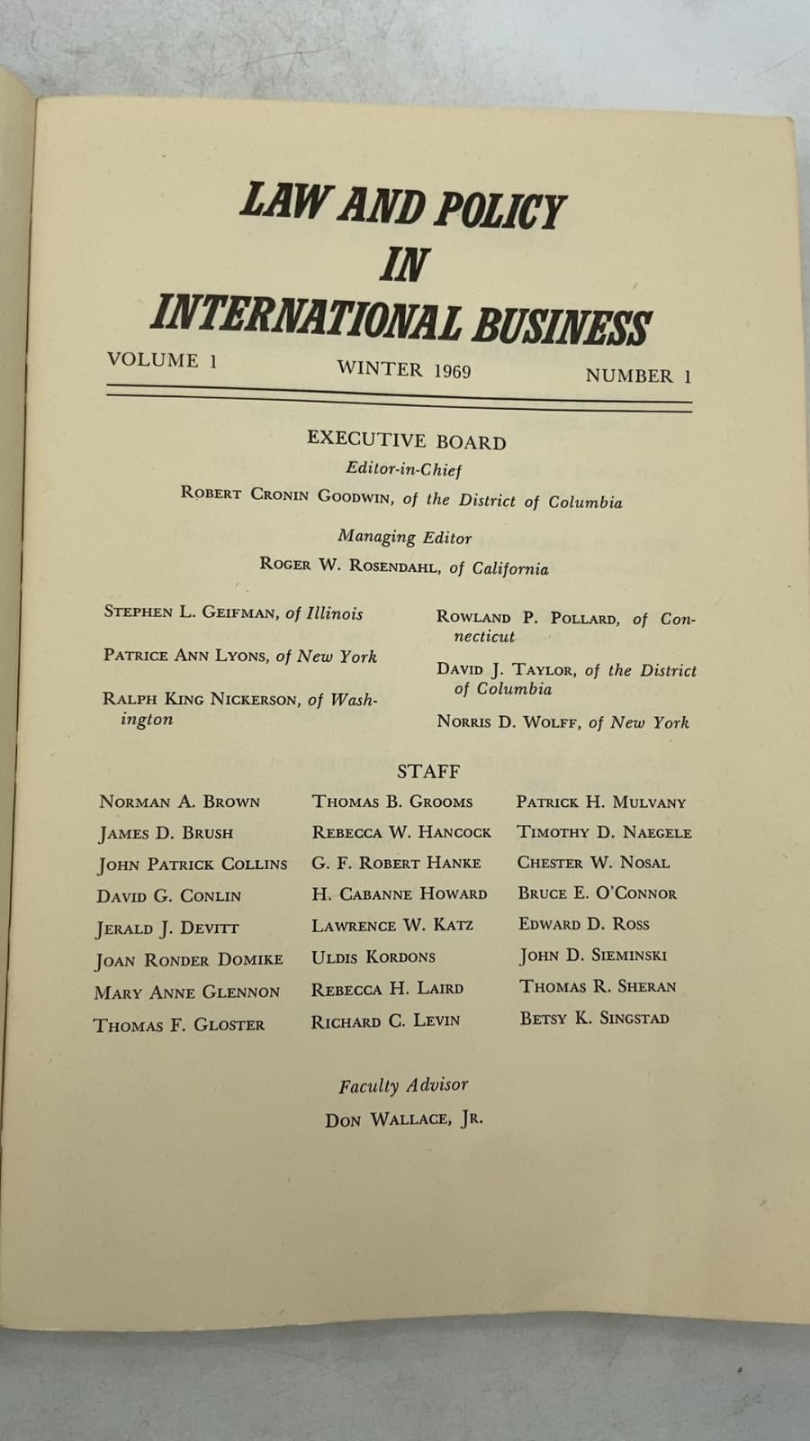 LAW AND Policy IN International Business by Georgetown University Law Center - title page