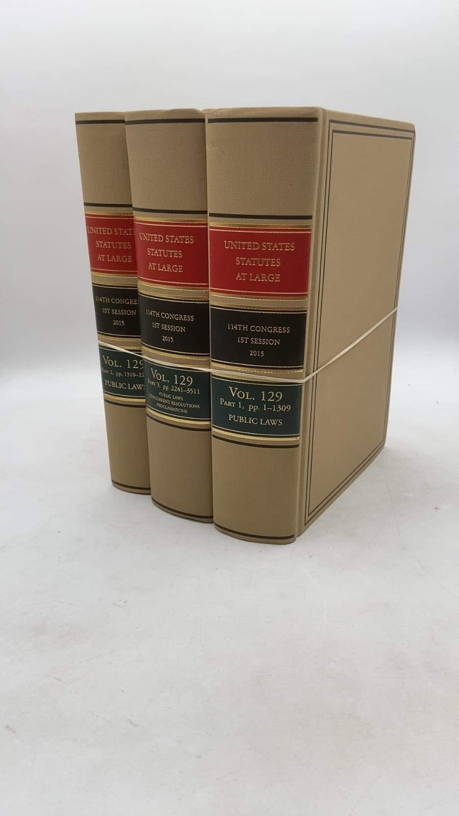 United States Statutes at Large, Volume 129 (parts 1-3) - front cover