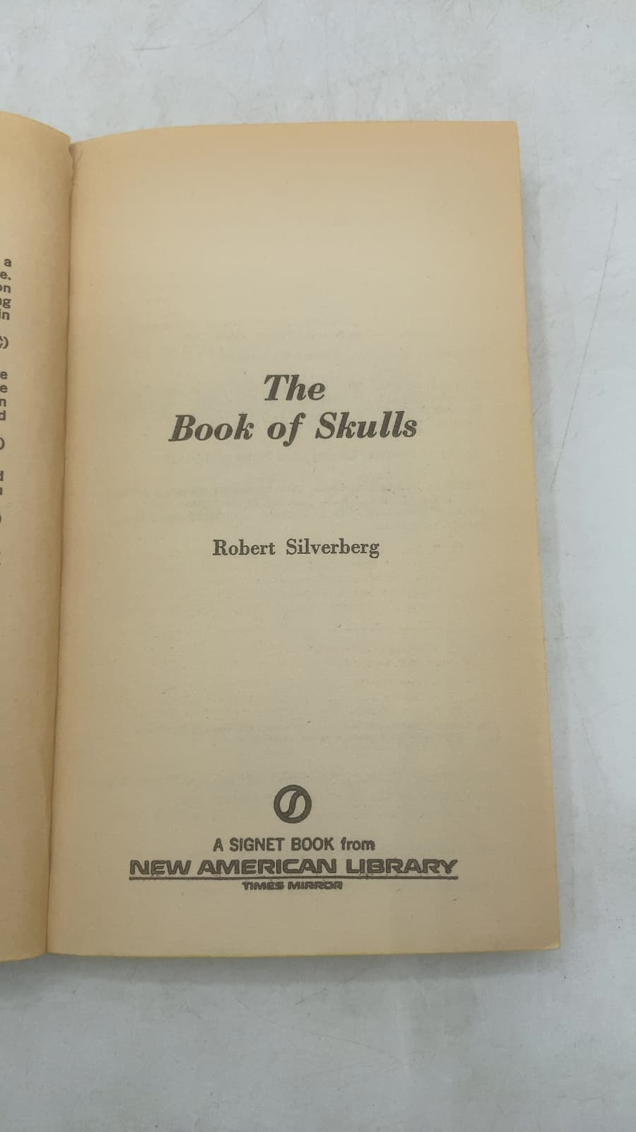 The Book of Skulls by Robert Silverberg - title page