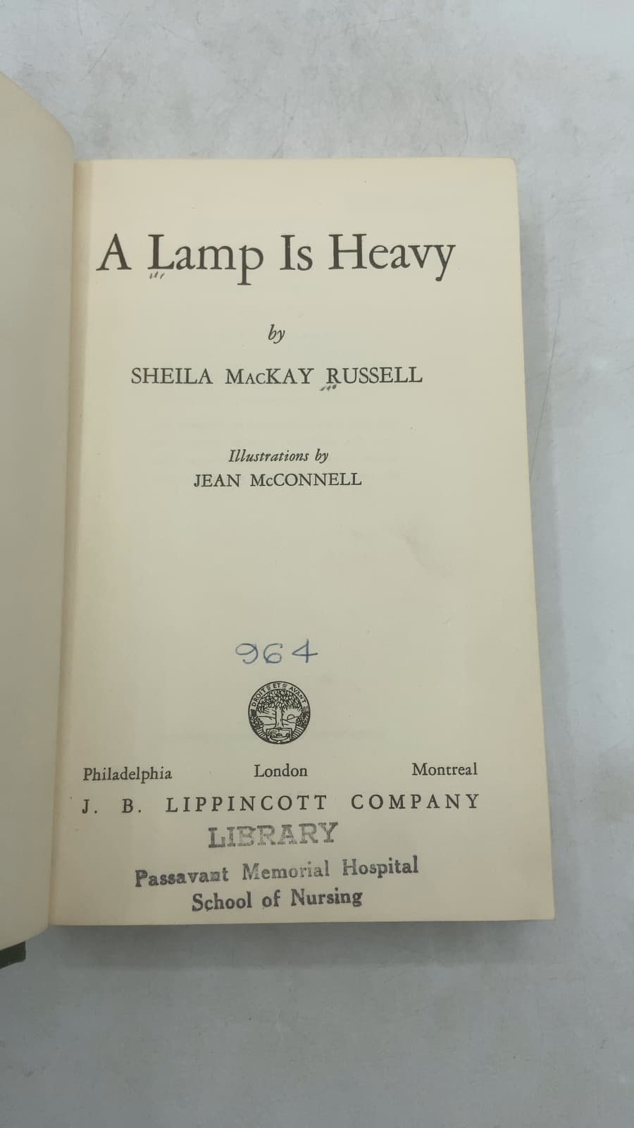 A Lamp Is Heavy by Sheila MacKay Russell - title page