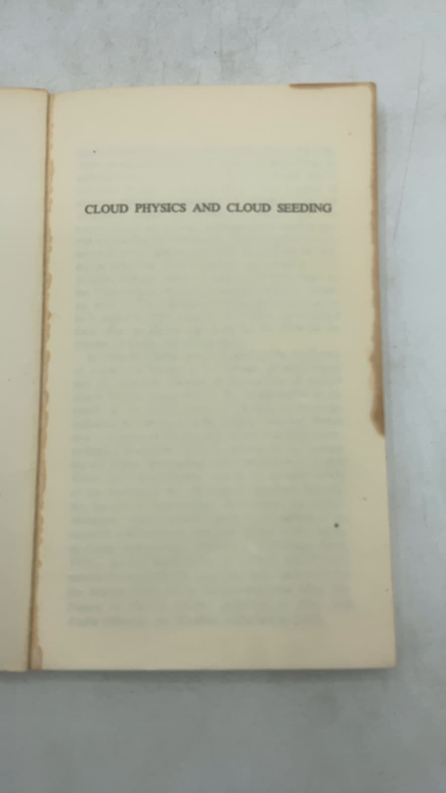 Cloud Physics and Cloud Seeding by Louis J. Battan - title page