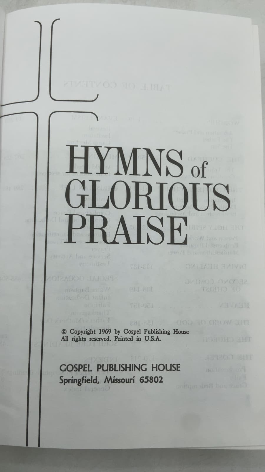 Hymns of Glorious Praise - title page