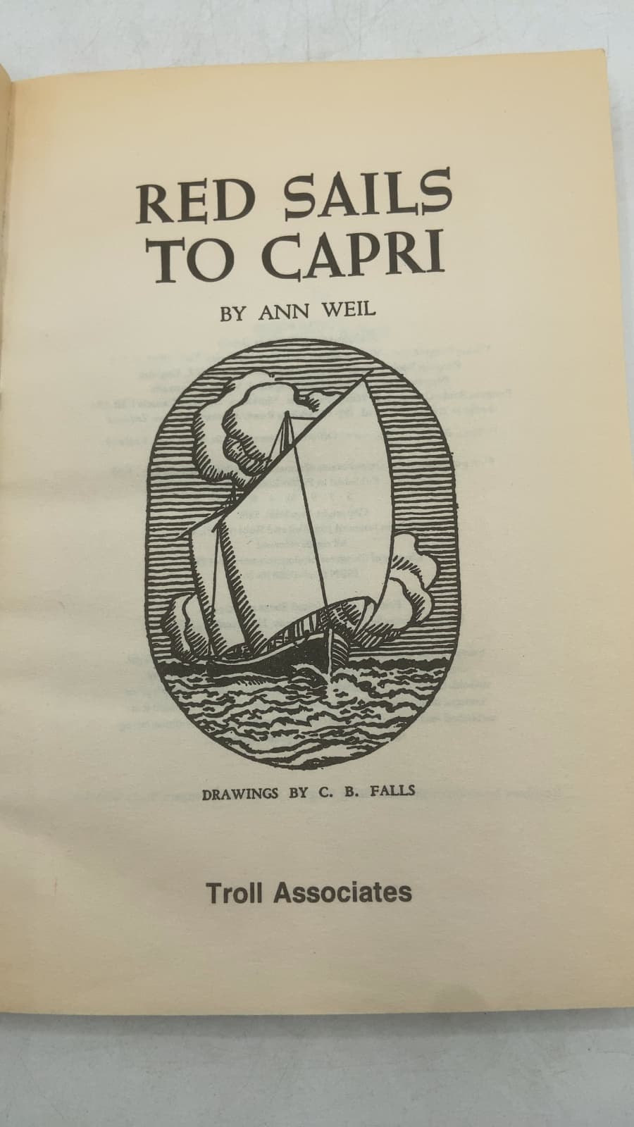 Red Sails to Capri by Ann Weil - title page