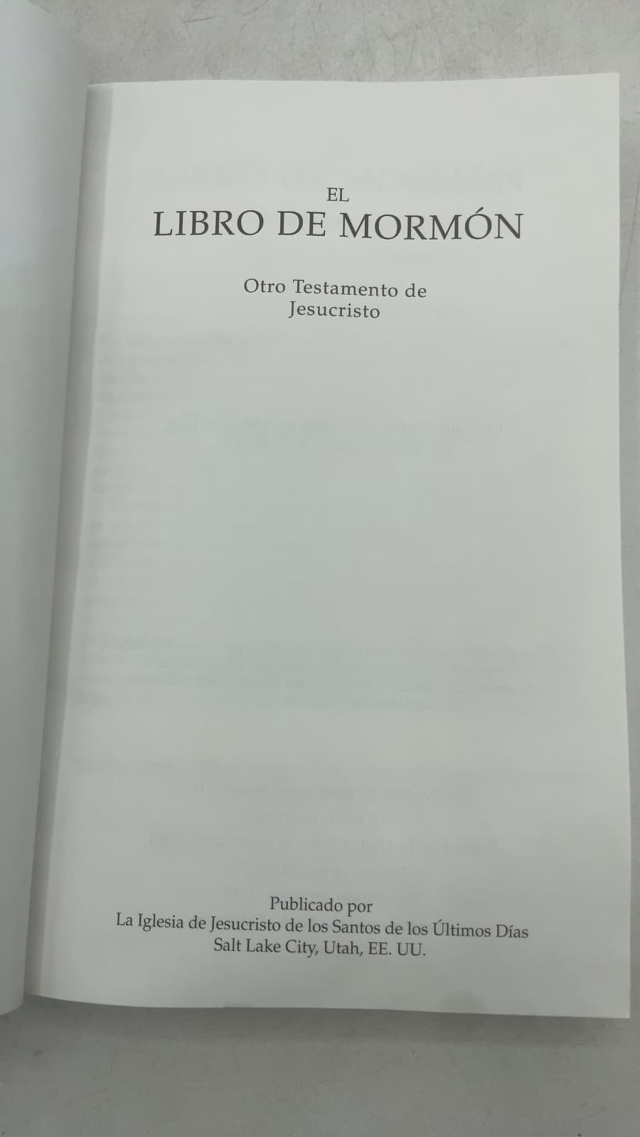 El Libro de Mormón: Otro Testamento de Jesucristo - title page