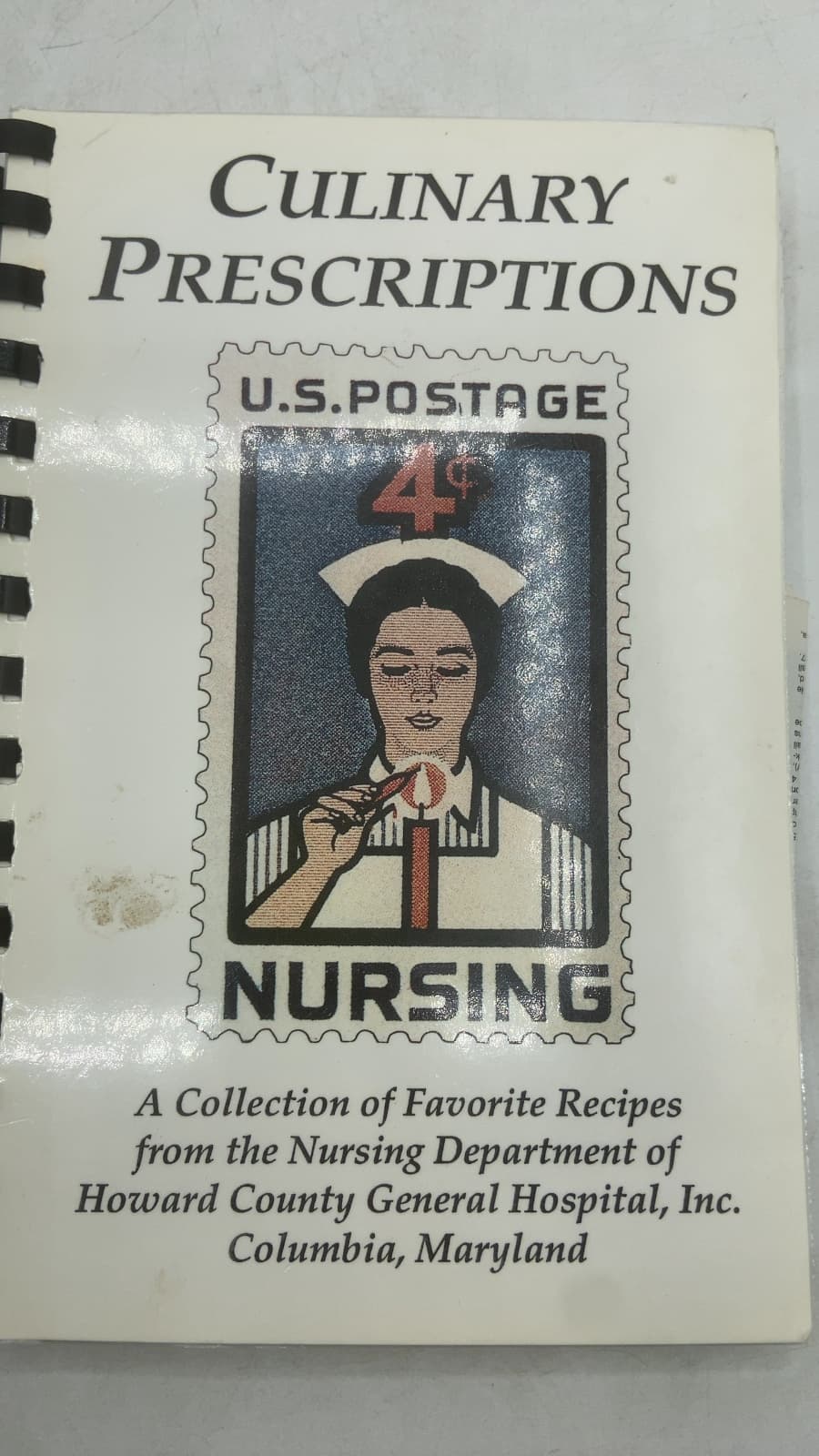 Culinary Prescriptions by Department of Nursing, Howard County General Hospital, Inc. - title page