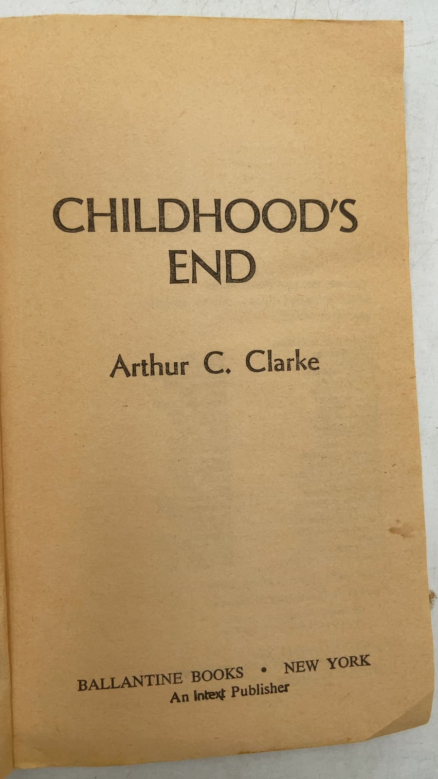 Childhood's End by Arthur C. Clarke - title page