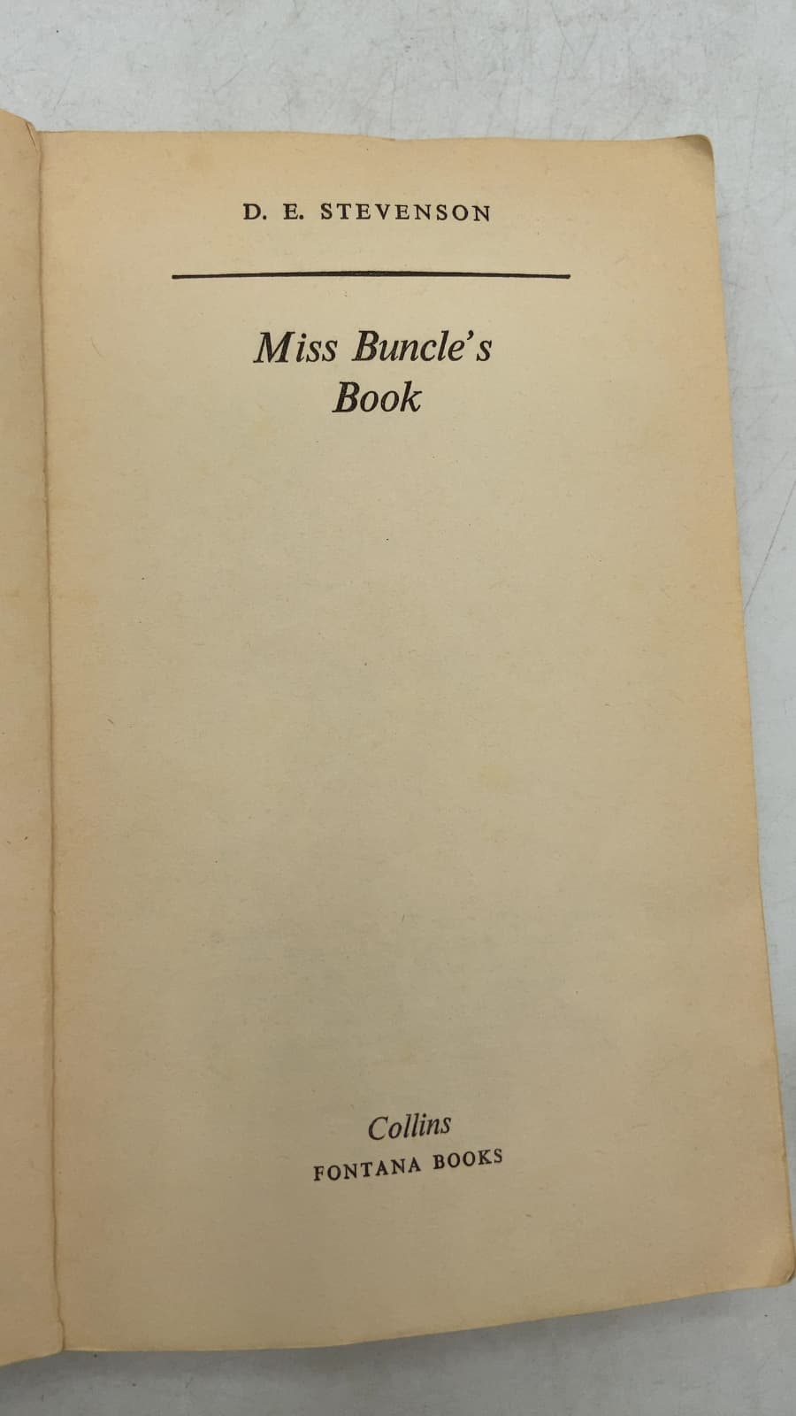 Miss Buncle's Book by D. E. Stevenson - title page