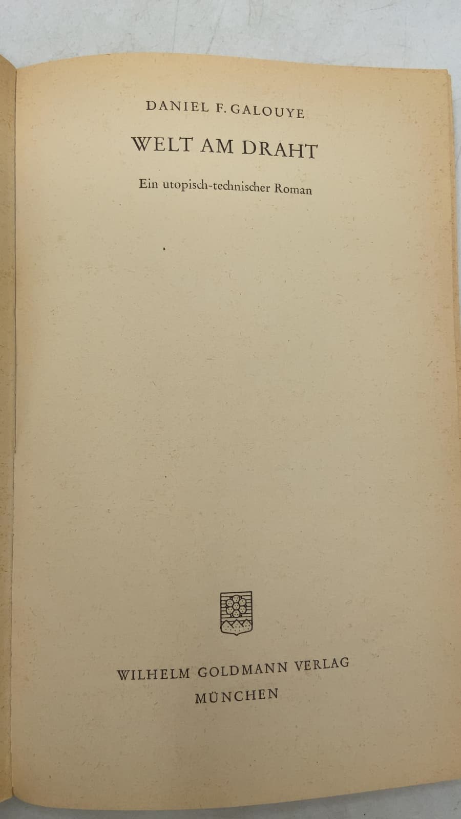Welt am Draht by Daniel F. Galouye - title page