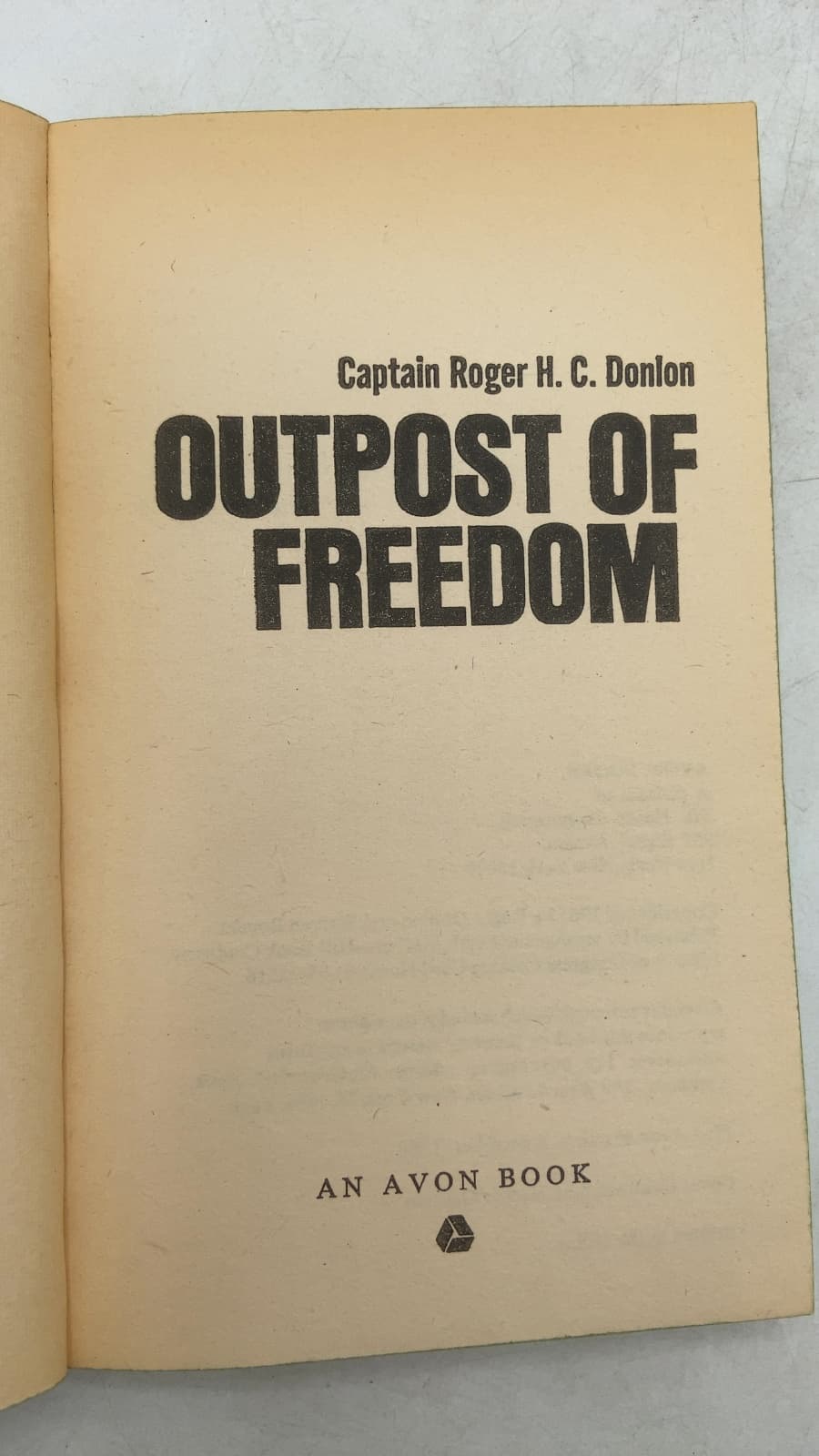 Outpost of Freedom by Captain Roger H. C. Donlon as told to Warren Rogers - title page