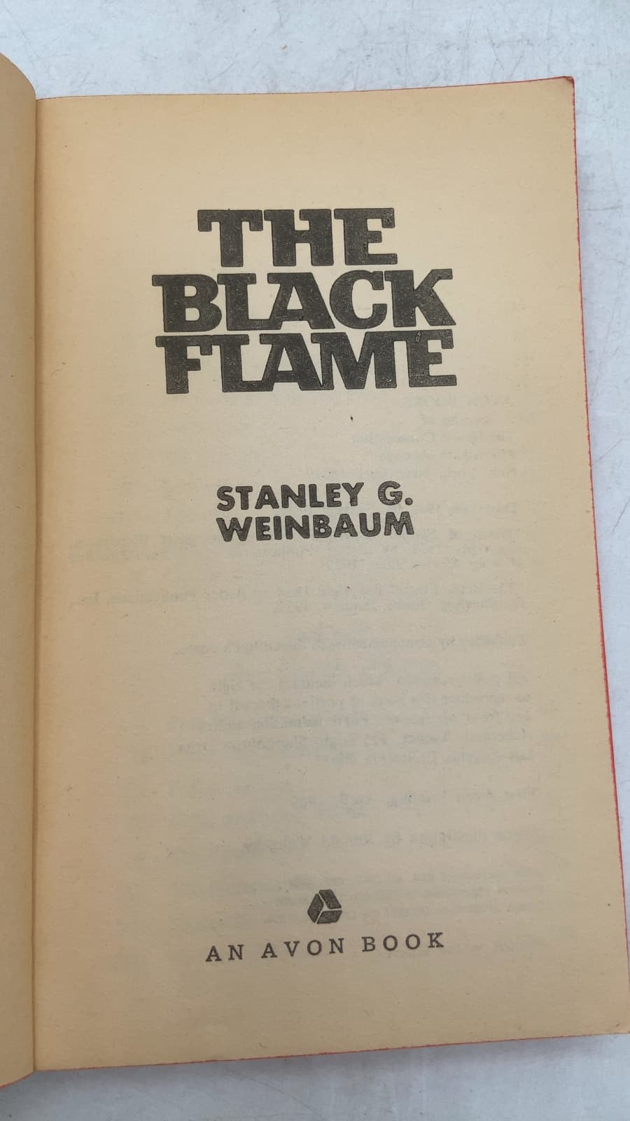 THE Black Flame by Stanley G. Weinbaum - title page