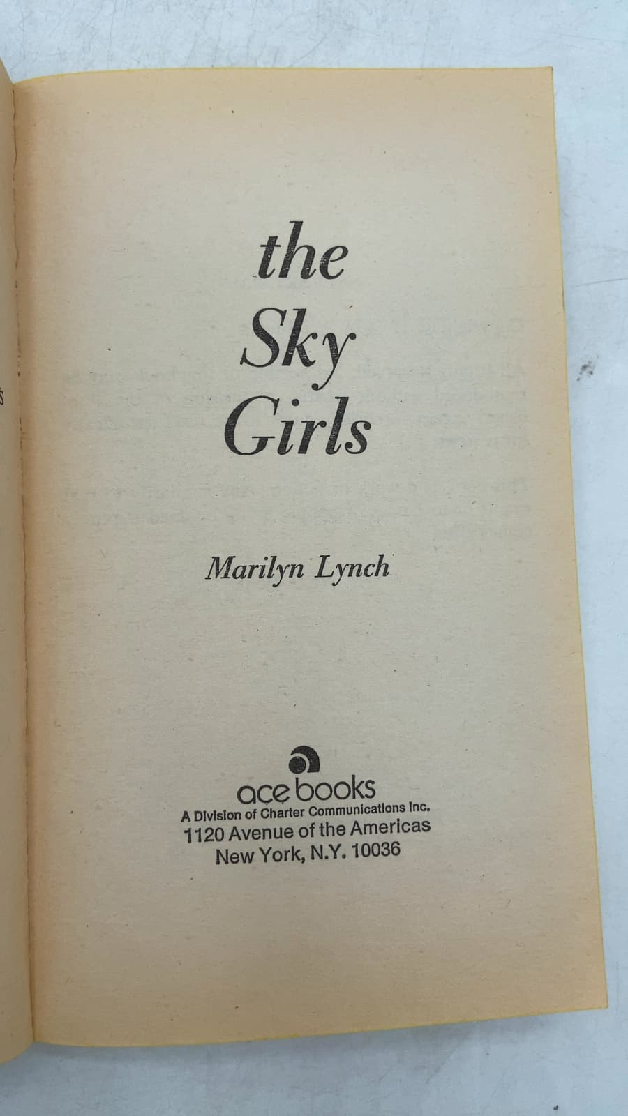 the Sky Girls by Marilyn Lynch - title page