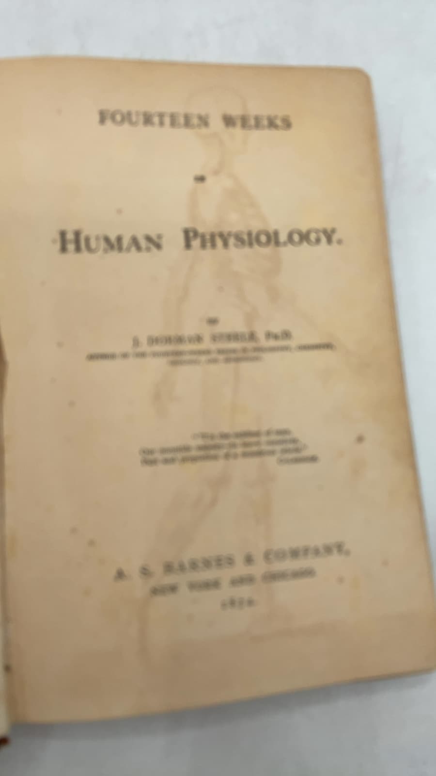 Fourteen Weeks in Human Physiology by J. Dorman Steele, Ph.D. - title page