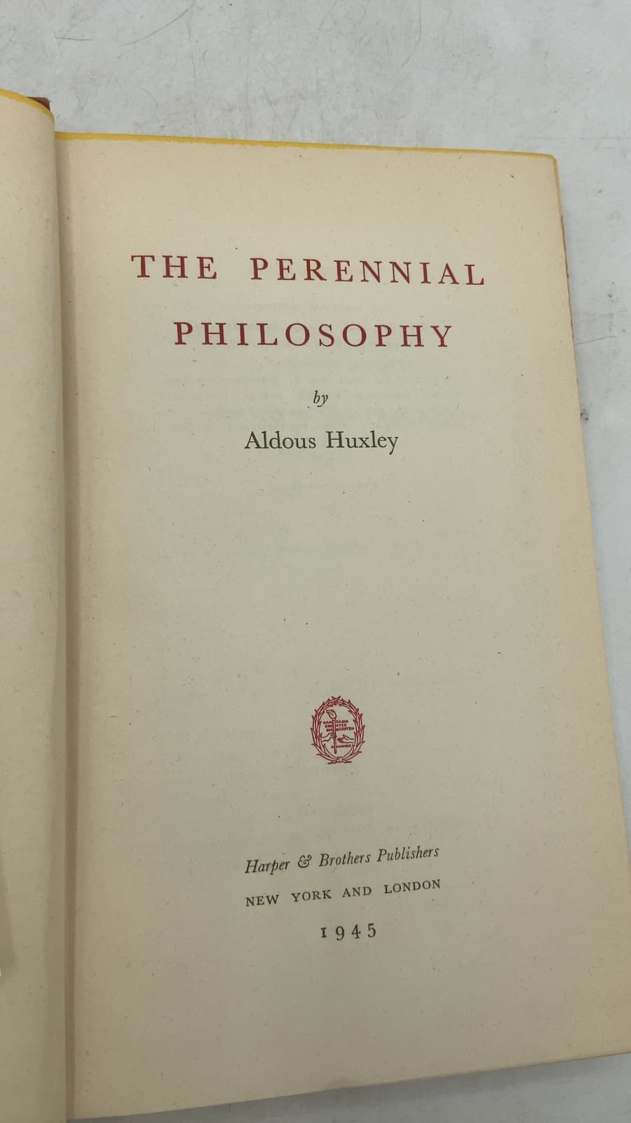 The Perennial Philosophy by Aldous Huxley - title page
