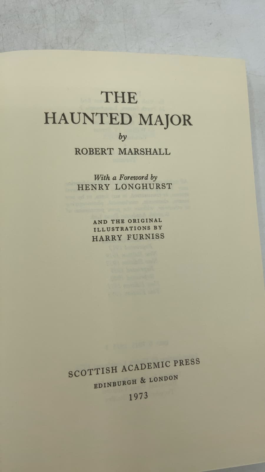 THE Haunted Major by Robert Marshall - title page