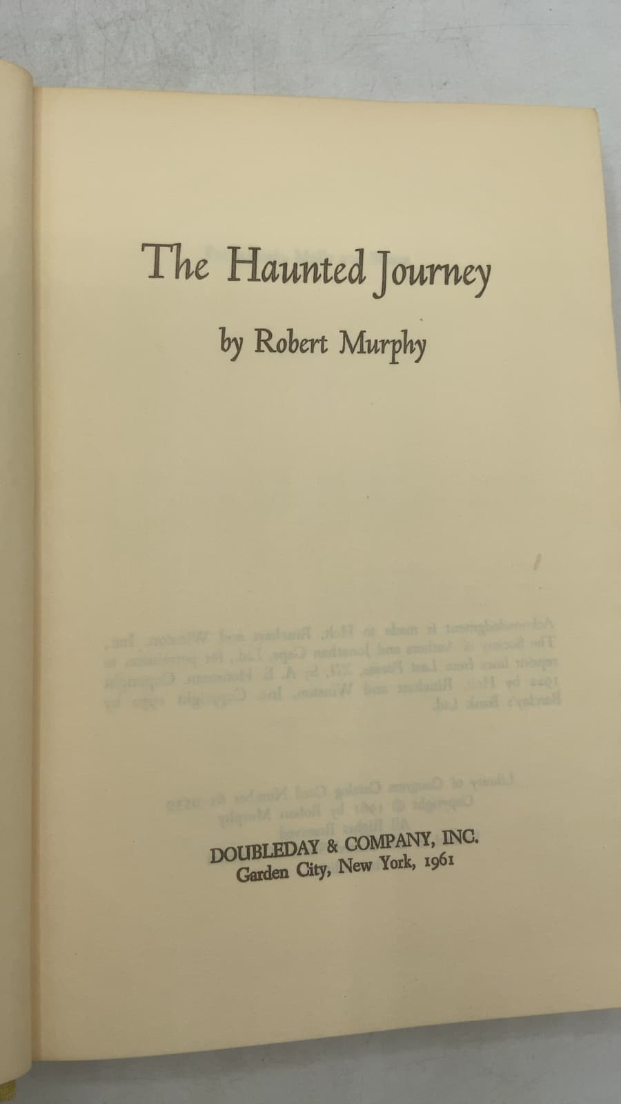 The Haunted Journey by Robert Murphy - title page