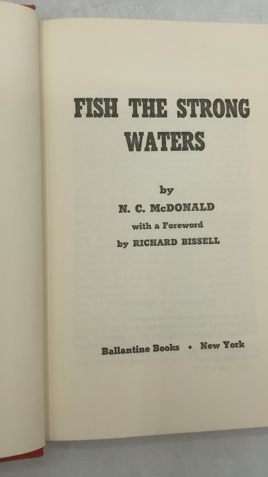 Fish the Strong Waters by N. C. McDonald - title page