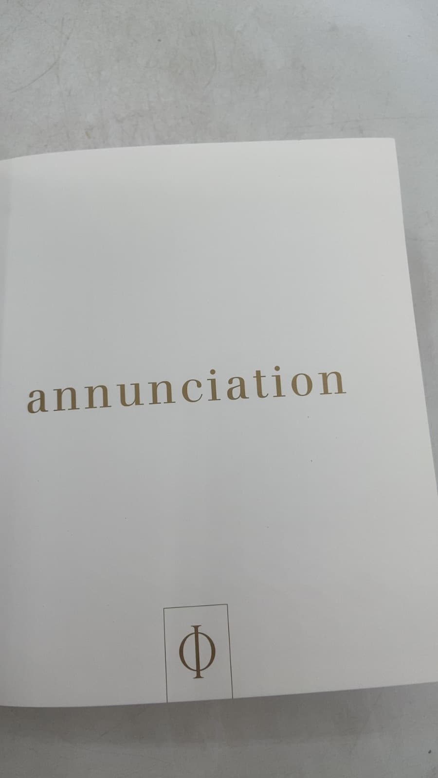 annunciation - title page
