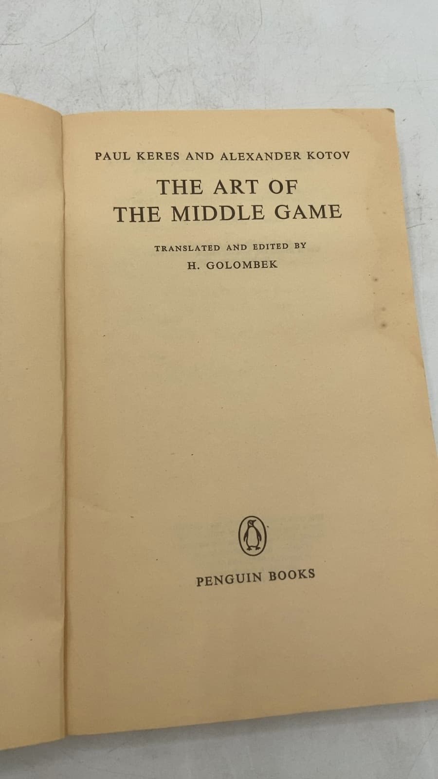 The Art of the Middle Game by Paul Keres and Alexander Kotov - title page