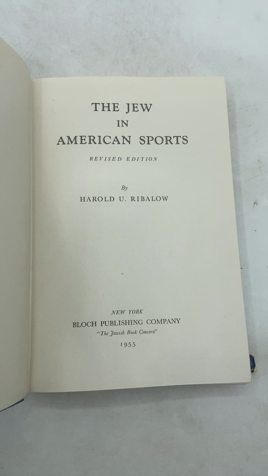 The Jew in American Sports by Harold U. Ribalow - title page