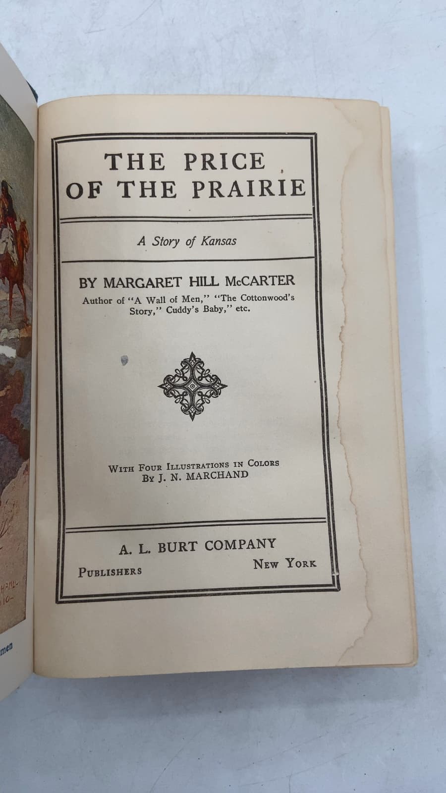 The Price of the Prairie: A Story of Kansas by Margaret Hill Mccarter - title page