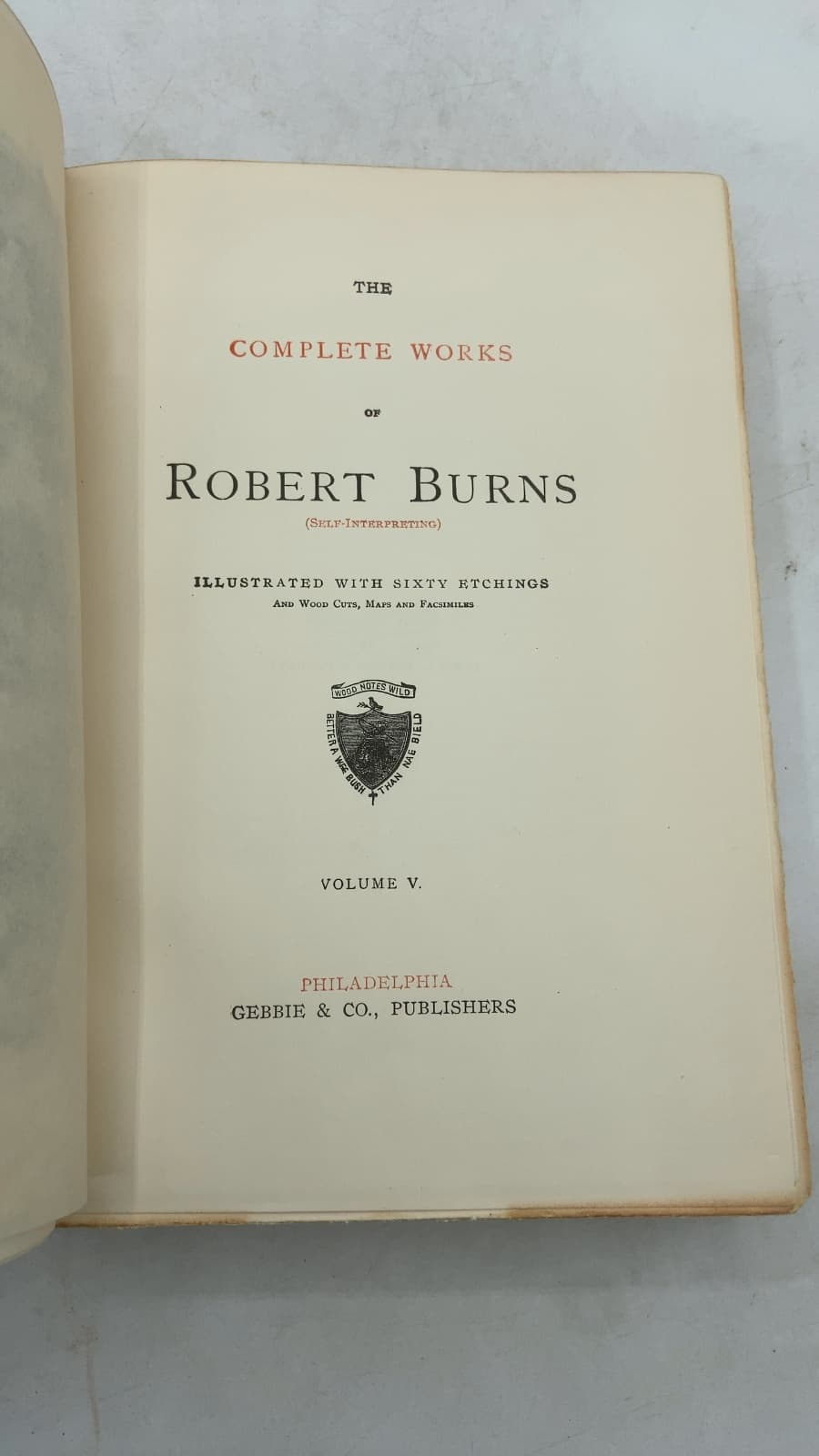 The Complete Works of Robert Burns (Self-Interpreting), Volume V by Robert Burns - title page