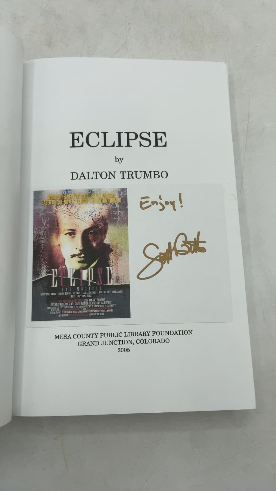 Eclipse by Dalton Trumbo - title page