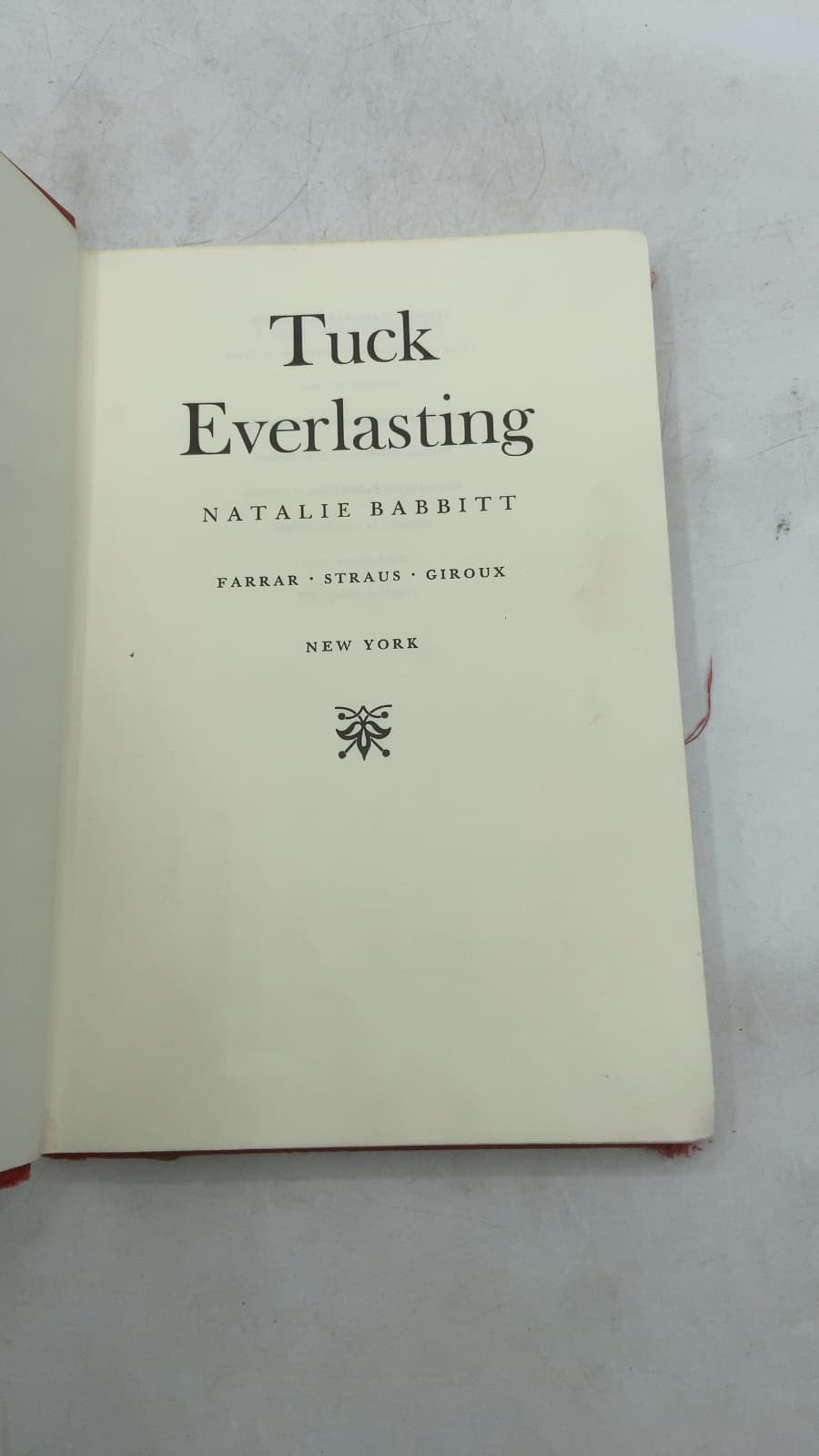 Tuck Everlasting by Natalie Babbitt - title page
