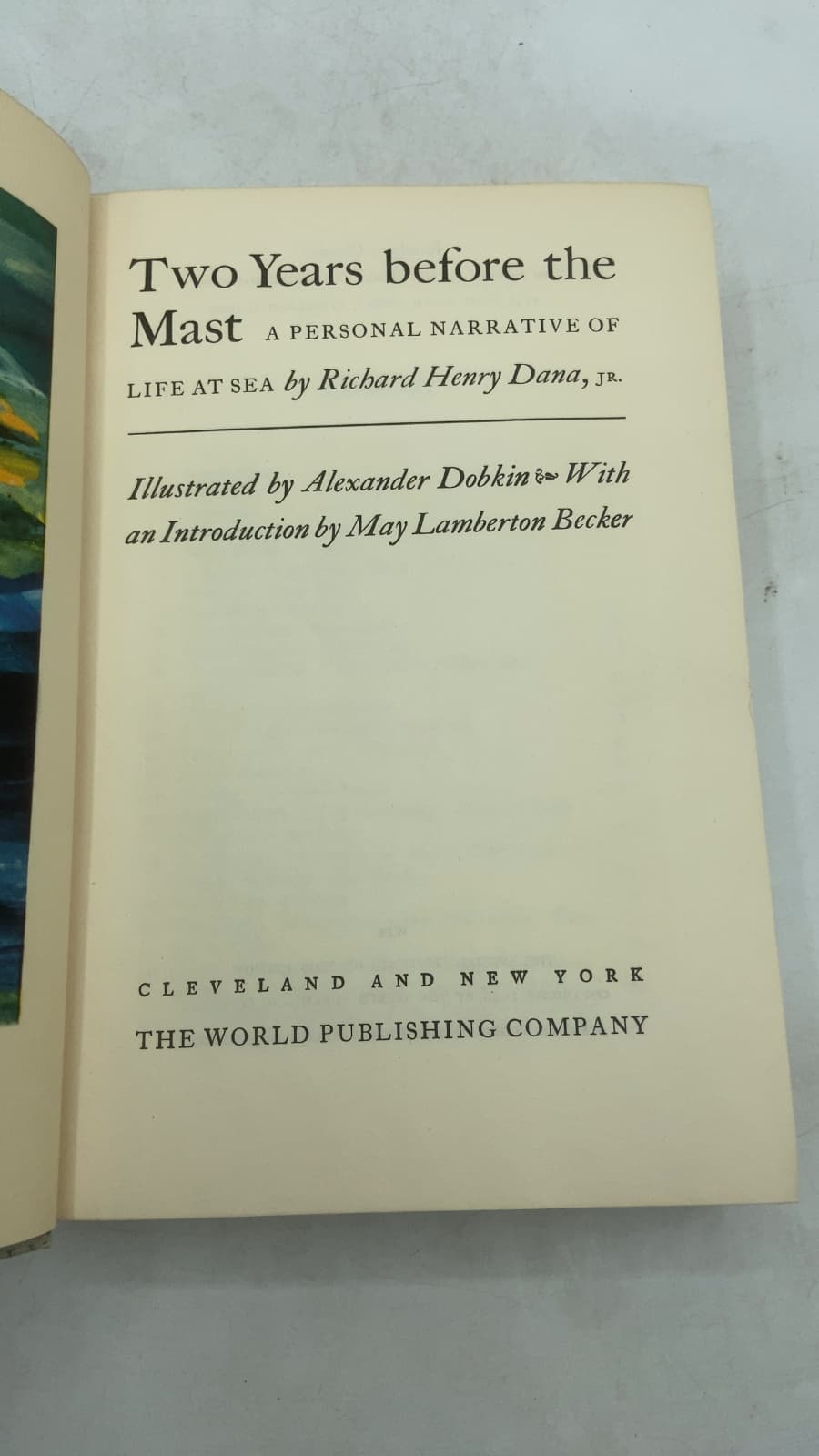 Two Years before the Mast by Richard Henry Dana, Jr. - title page
