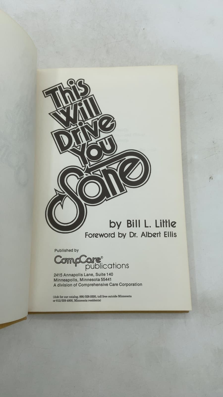 This Will Drive You Sane by Bill L. Little - title page