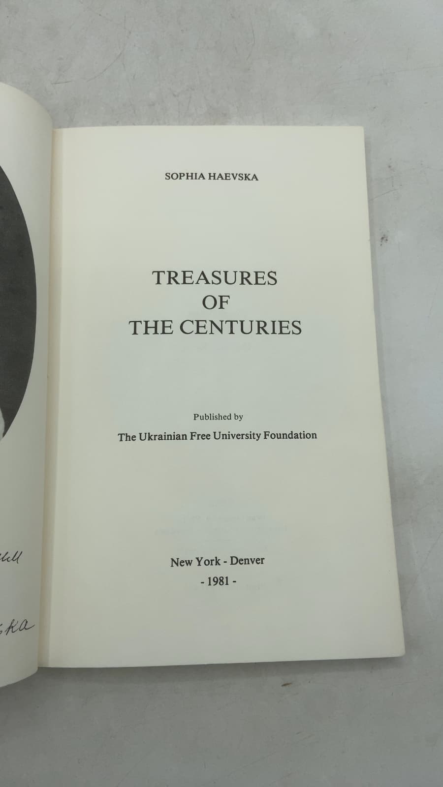 Treasures of the Centuries by Sophia Haevska - title page