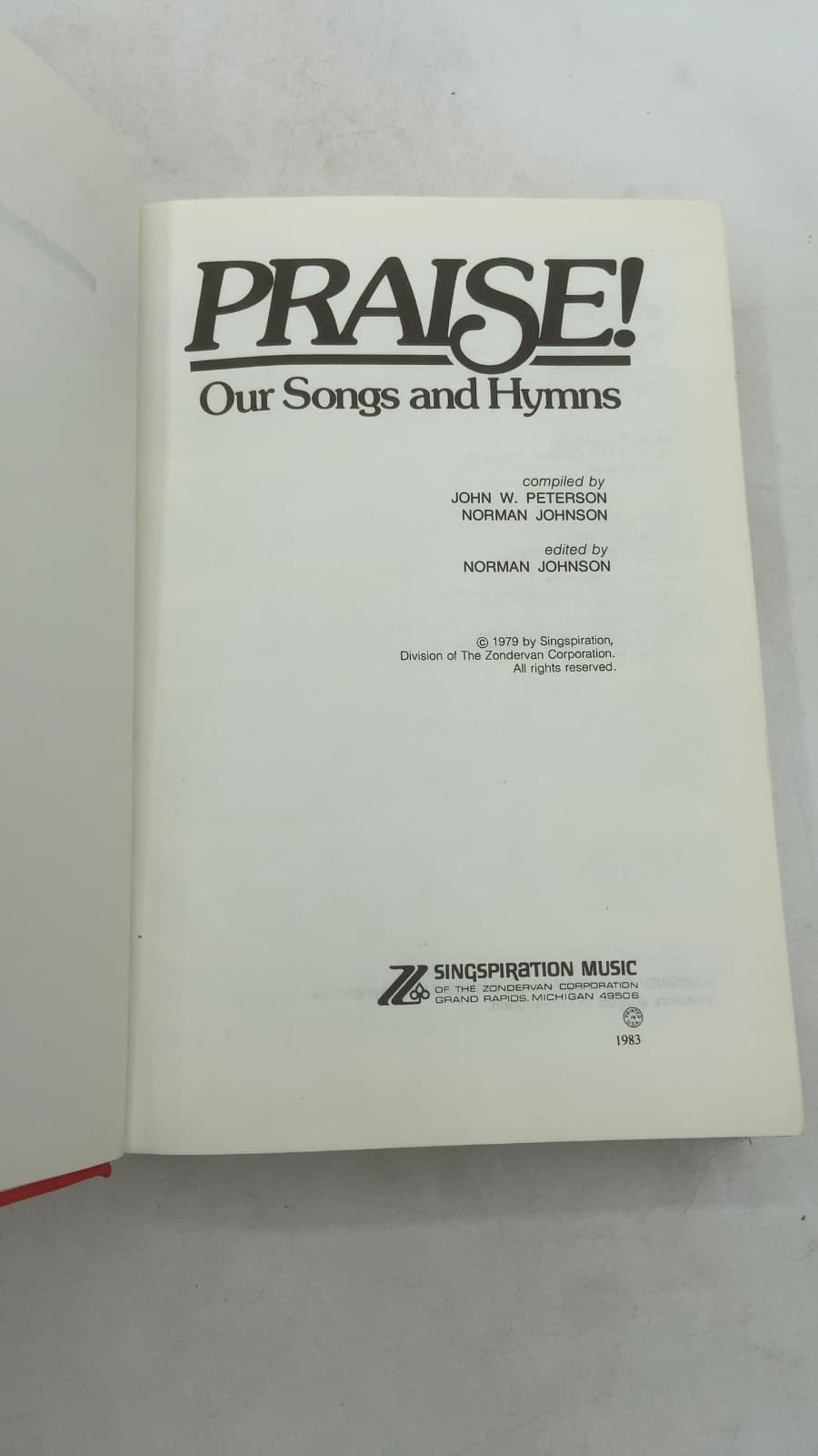 PRAISE! Our Songs and Hymns by John W. Peterson, Norman Johnson - title page