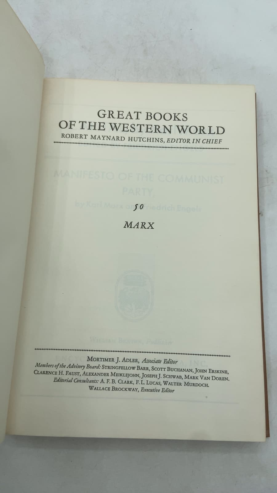 Capital, by Karl Marx / Manifesto of the Communist Party, by Karl Marx and Friedrich Engels by Karl Marx and Friedrich Engels - title page