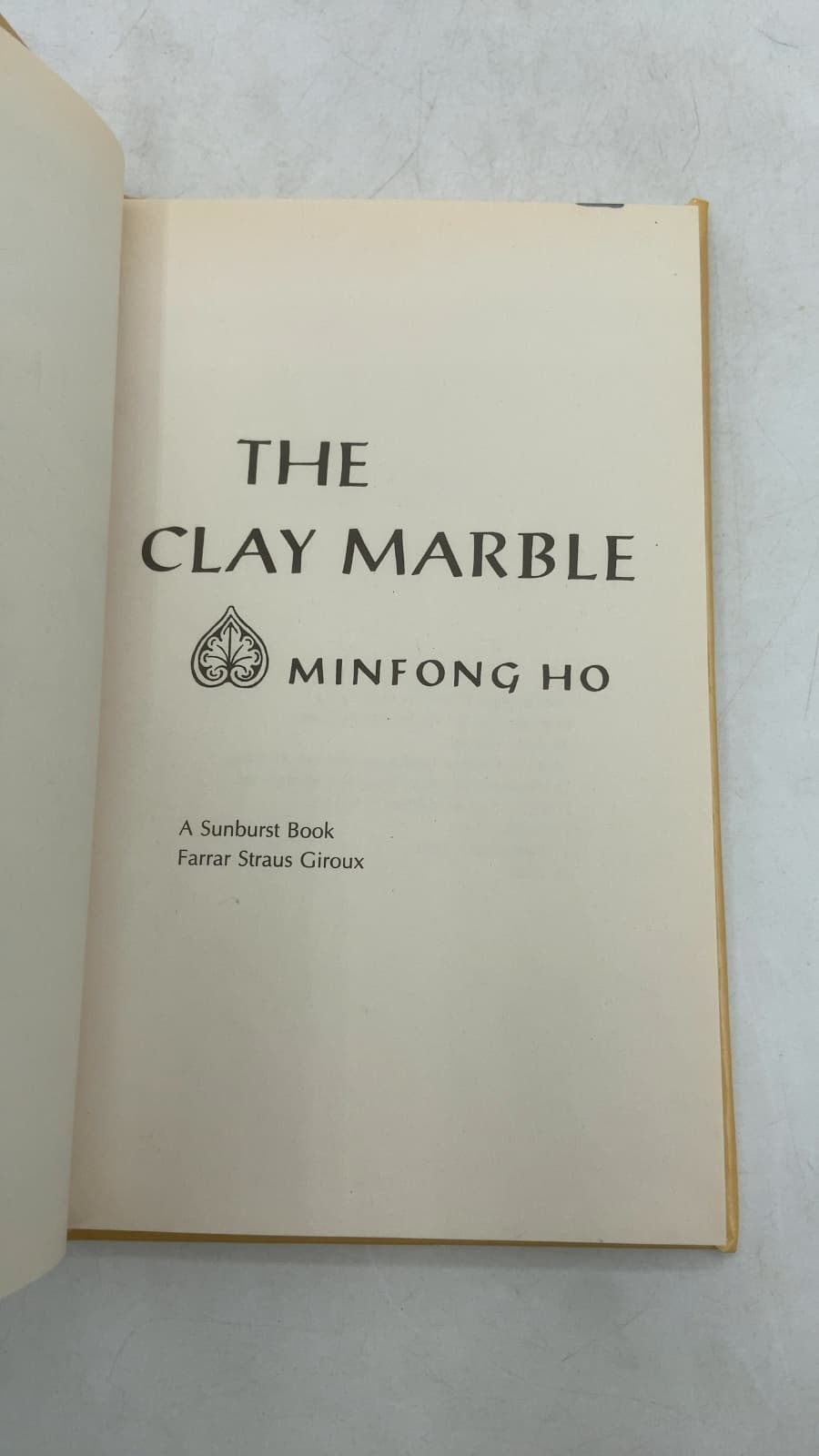The Clay Marble by Minfong Ho - title page