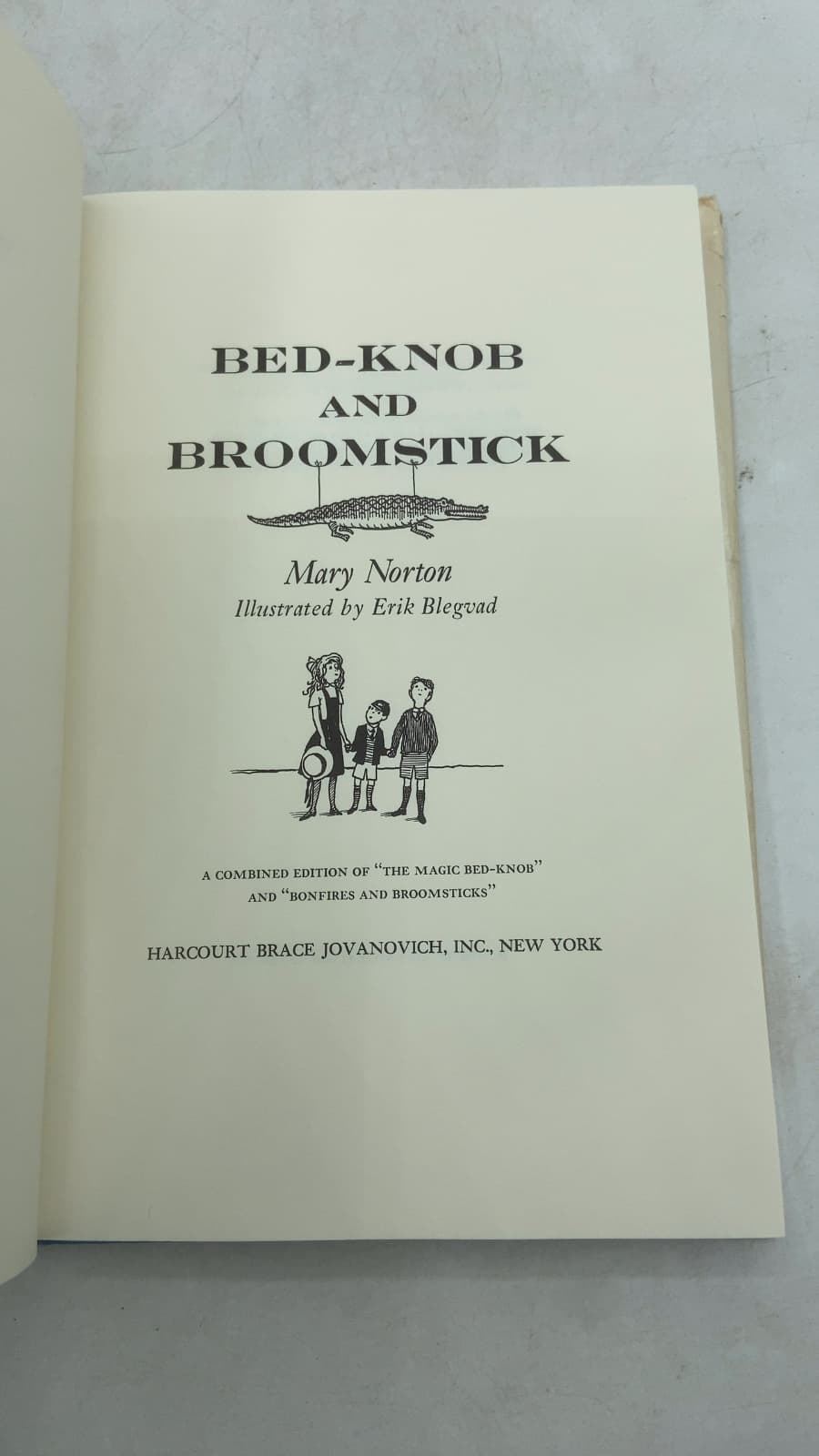 Bedknob and Broomstick by Mary Norton - title page